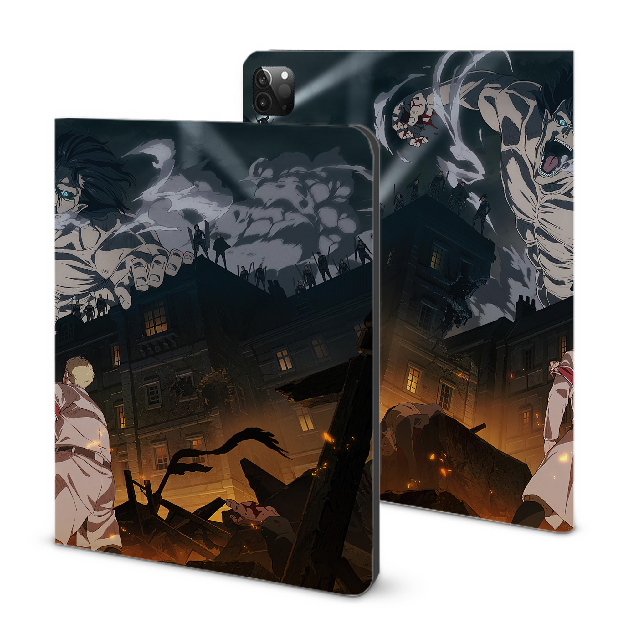 （画像用） 進撃の巨人 Attack on Titan IPadケース ペンホルダー付き ブックスタイルデザイン
